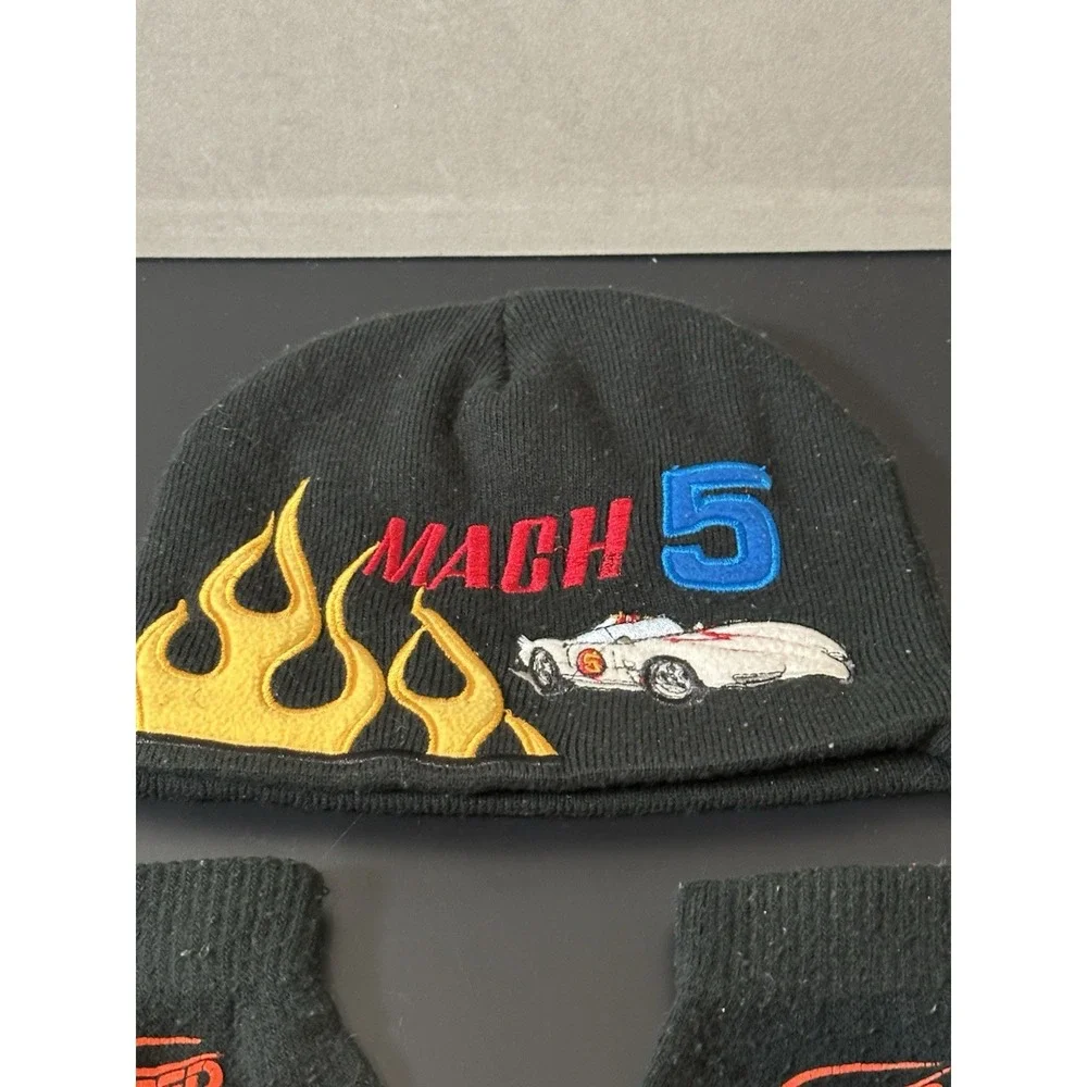 Vintage Speed Racer Mach 5 Beanie & Gloves Youth Size‎